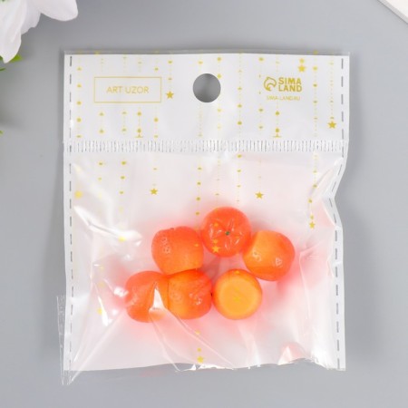 Decor for the work of acrylic "Orange" set 6 pcs Orange 1.5x1.5x1.6 cm-4