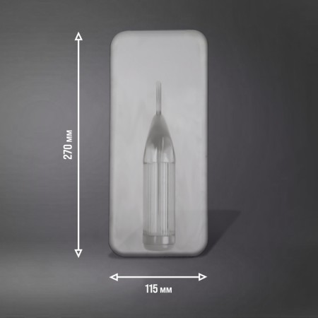 Tundra ironer, plastic, transparent, 235 g, 270 x 115 mm-2