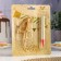 Set a candle for a cake number 4 giant, gold, with a fountain, 9.5 cm