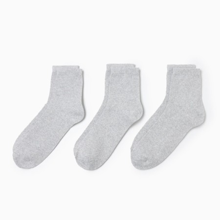 Set of male socks (3 pairs), gray color, river 31