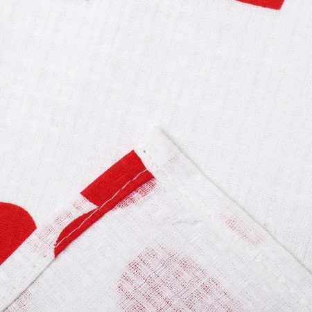 Facial towel "Hearts" 45x90 cm, 100% HL, waffle leaf-4