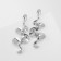 Earrings Metal "Shine" wave mini, color silver