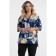 Female blouse, size 52, blue, beige color
