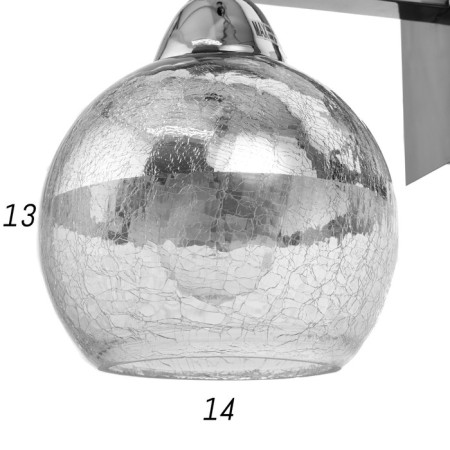 Sconces of 1x60W E27 chrome 18x15x24cm-5