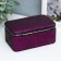 Casket to the leatherette for jewelry "Small squares. Violet" 6x7x12 cm