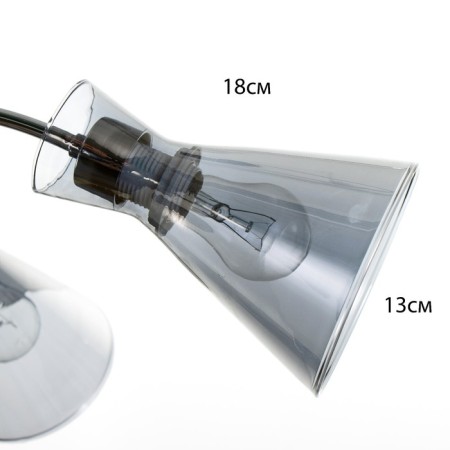 Svetogor chandelier "Shadow" 5x60W E27 chrome 65x65x22cm-5