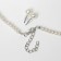 Set 2 objects: earrings, necklace "ease" green drop, white color in silver, 45 cm
