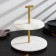 Magistro Marble marble dish, 2-tier, d = 25/30 × 33 cm, white color