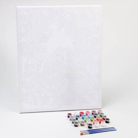Picture on numbers on a canvas with a subframe of Zhostovo, 40 x 50 cm-2