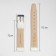 Watch strap, 16 mm, harness 75 mm, larynx 115 mm, genuine leather, white