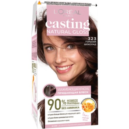 Hair dye Casting Natural Gloss, 323 bitter chocolate