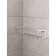 Foal shelf with a holder of towels, 5 moving hooks, 59.5 × 20.5 × 15 cm, aluminum