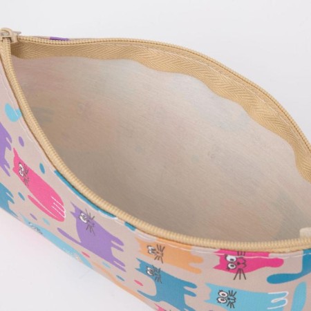 Cosmetic bag with lightning, beige color/multi -colored-2