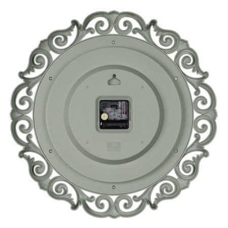 Watch Wall Interior "Classics", silent, D-40.5 cm, olive body with silver-2