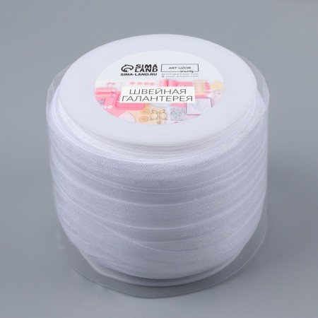 Oblique bike, elastic, 15 mm × 50 ± 1 m, white color-2