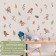 Interior color sticker "Birds and berries" 30x60 cm