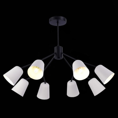 Ceiling EVOLUCE lamp. Sle155942-08. Mario. 8x40 watts, E14, 79x79x54 cm, black color-1
