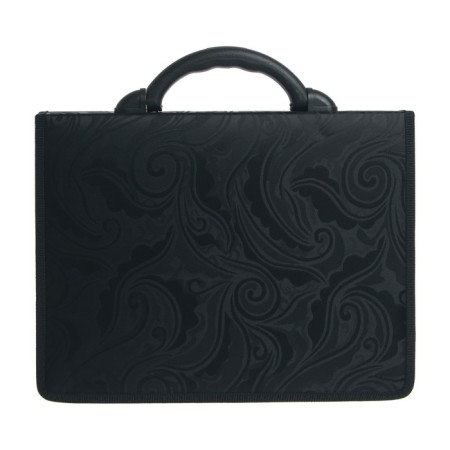 Business portfolio 350 x 260 x 100 mm, fabric "Sestroretsk" black jacquard 49907 2s11-2