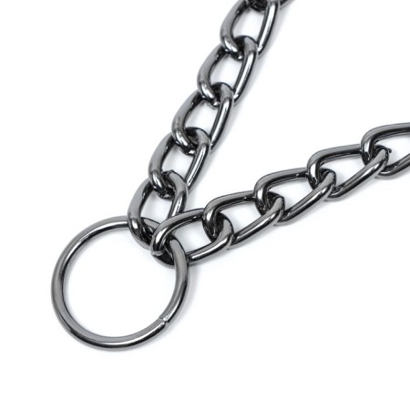 Collar - half -storage of two -rowing metal, 40 cm, wire thickness 2 mm, black-3