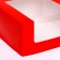Confectionery packaging with a window, red, 21 x 21 x 10 cm