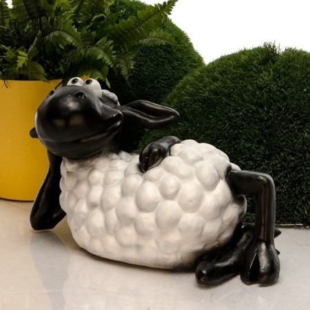 Garden figure "Sheep lies" 31x70x38cm-1