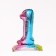 Foil ball 16 "number 1", on a stand, gradient