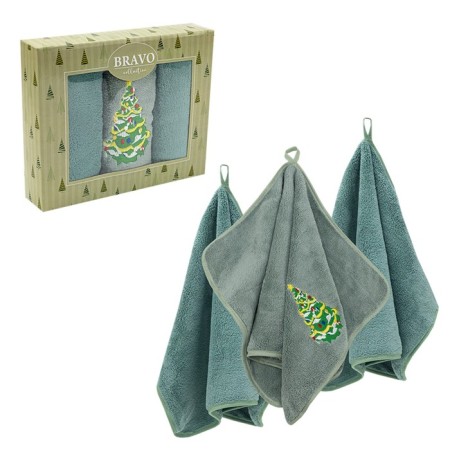 Set of towels "Christmas tree", size 30x50 cm, 3 pcs