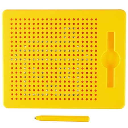 Tablet Training "Magnetic Drawing: Leo and Tig", 380 holes, yellow color-4