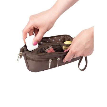 Sofia Mini organizer for the bag, 22x13x4.5 cm, 7 pockets, brown-3