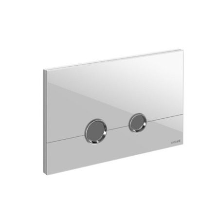 Cersanit Stero button, white, glossy, glass-2