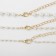 Beads with pearls "Olympia" trio, color gold, 45cm