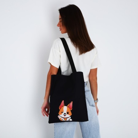Bag Schoper "Baby Corgi", 35x0.5x40 cm, departure without lightning, without lining, black-6