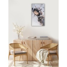 Carty clock is wall-mounted, interior 