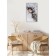 Carty clock is wall-mounted, interior "marble", 35 x 60 cm, on canvas, silent
