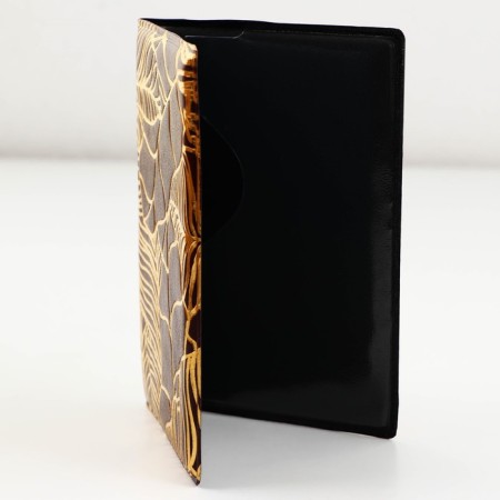 Cover for passport "Texture leaves", artificial leather-7