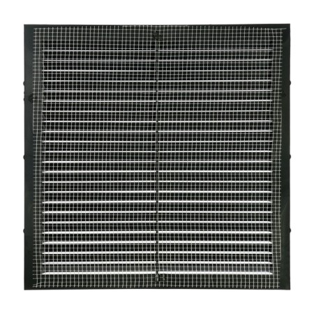 Ventilation grate "Vento" 2323V, 230x230 mm, with a grid, indescribable, graphite-2