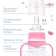 A bottle for feeding "daughter", classic throat, 250 ml., 0 months, with handles, pink color
