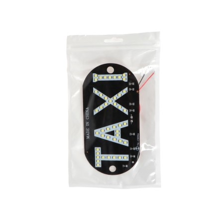 Taxi LED sign, 12 V, 45 LED, 13 × 6 cm, wire 20 cm, red-3