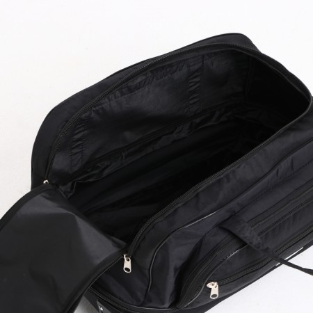 Road bag on wheels, a lightning department, with an increase, an outer pocket, black color-5