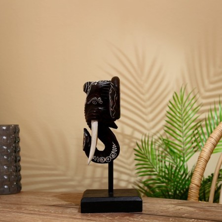 Souvenir "Elephant Head" on a stand, Albezia 35 cm-2