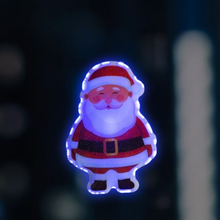 LED toy on Velcro "Santa Claus" 7 × 10 cm, batteries Lr44x3, glow of multi