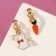 Clips children's "chosen" bunny with carrots, colored in gold