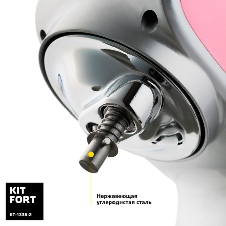 Mixer KitFort KT-1336-2, planetary, 1000 watts, 5 l, 3 nozzles, pink-4