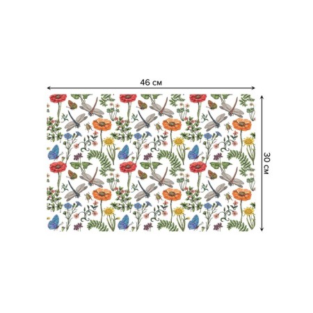 A set of napkins for setting the table "Field sketches", rectangular, rounded edges, size 30x46 cm, 4 pcs-2