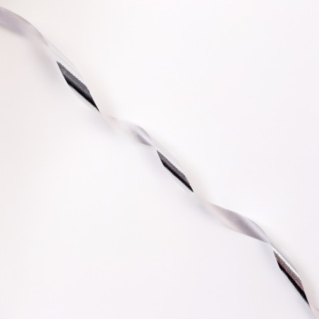 Plastic tape "Metal", 1.2cm x 45m, silver-2