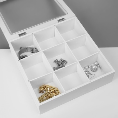 Universal stand "Casket Wood" 9 cells, 24 × 24 × 7 cm, white color-2