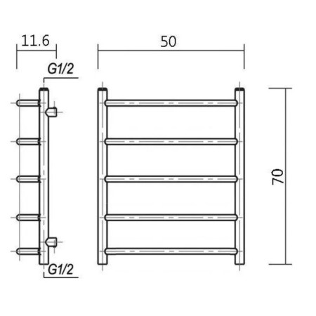 Water towel Domoterm "Calipso" P5, 500x700 mm, bronze-4