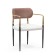 Velvet lunch chair, metal frame, polyester fabric, color Coffee & White
