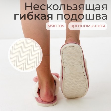 Women's slippers, size 40-41, pink color-16
