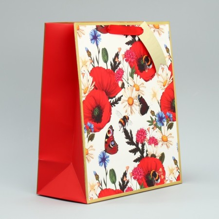 Gift package with a nameplate, packaging, “Bright Bouquet”, 30.5 x 25.4 x 12.7 cm-2
